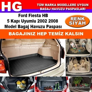 Ford Fiesta 2002 2008 Siyah Bagaj Havuzu Paspası 38775