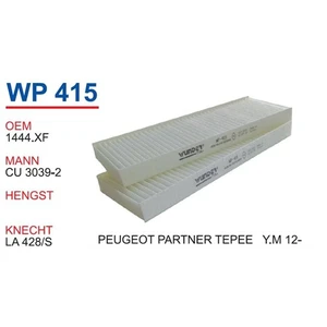 Peugeot Partner Tepee 2012 >> Polen Filtresi Oem No:1444.Xf