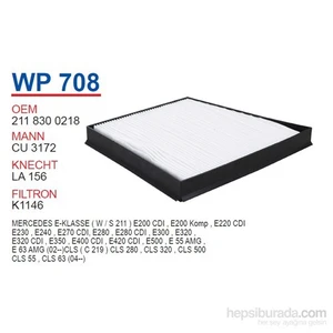 MERCEDES 211 KASA E KLASS  Polen Filtresi OEM NO:2118300218
