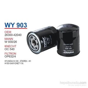 HYUNDAI H100 - STAREX - H1 Yağ Filtresi OEMNO:26300-42040