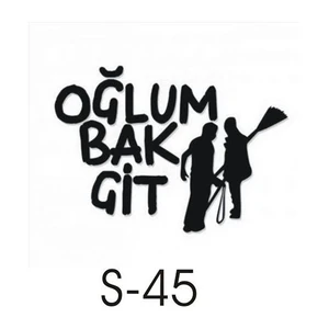 Sticker Master Oğlum Bak Git Sticker Oto Motor Pc Etiket