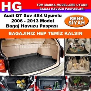 Audi Q7 2006 2013 Bagaj Havuzu Paspası Siyah 38601