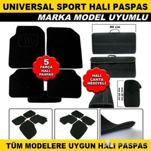 Sport Universal Halı Paspas Siyah Her Araca Uygun 40014
