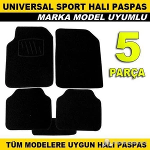 Sport Universal Halı Paspas Siyah 5 Parça 40015