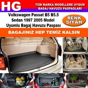 Volkswagen Passat B5 1997 2005 Siyah Bagaj Havuzu Paspası 39136