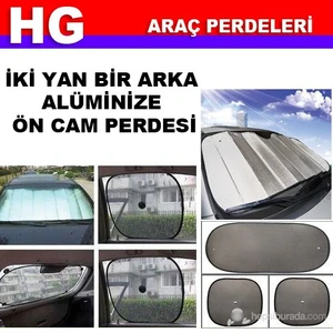 Ön Arka Ve Yan Cam Perde 3 lü Set 39199