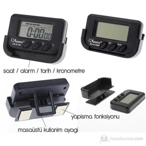 ModaCar Motorsiklet Dijital Saat Alarm Tarih Kronometre 422350