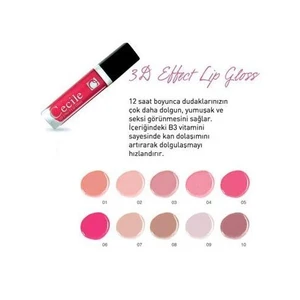 3D Effect Lip Gloss - Dolgunlaştırıcı Fırçalı Parlatıcı