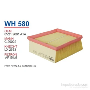 FORD FİESTA 1.4, 1.6 TDCI 2010 > Hava Filtresi OEM NO: N04039C155-A
