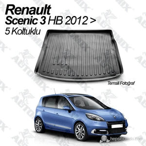Renault Scenic 3 Hb  Bagaj Havuzu Paspası 5 Koltuk 2012-> Sonrası