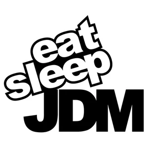 Z tech " Eat Sleep JDM " Siyah Sticker 14x11cm
