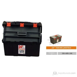 Çiftsan Plastik 24 inç Kapaklı Gözlü Malzeme Çantası 44a007