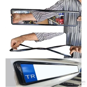 Z tech Esnek Kırılmaz Plakalık (Parlak Siyah)