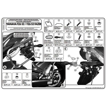 Gıvı Plx360 Yamaha Fz6 S2 - Fz6 600 Fazer S2 (07-11) Yan Fiyatı