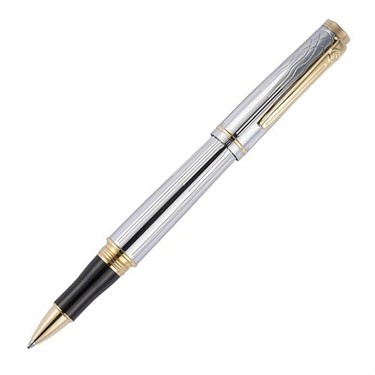 Scrikss Heritage Füllhalter Chromgold – Mit 23kt Vergoldeter Spitze, Istanbul-Design, Für Sammler & Schreibfans