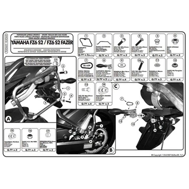 Gıvı Plx360 Yamaha Fz6 S2 - Fz6 600 Fazer S2 (07-11) Yan Fiyatı