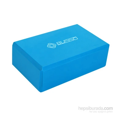 Busso YB-10 Yoga Bloku 3x6x9 cm Denge ve Destek Sağlayan Tekil Mavi Pilates