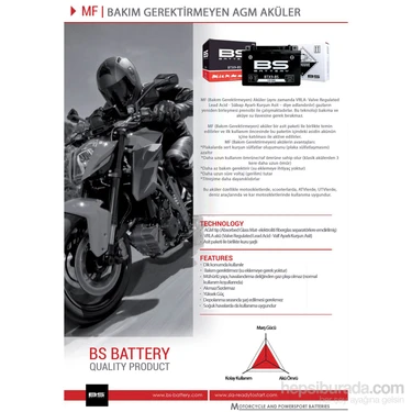 Batterie YTZ14S/BS Kombatt/YTZ12S BS 12 V 11 2 Ah 230