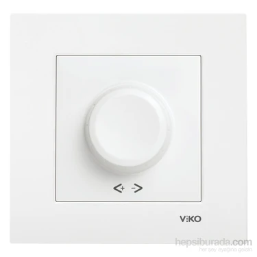 Viko Karre R Dimmer 600W Beyaz Renk Rotatif Fonksiyonlu Elektrik Anahtarı