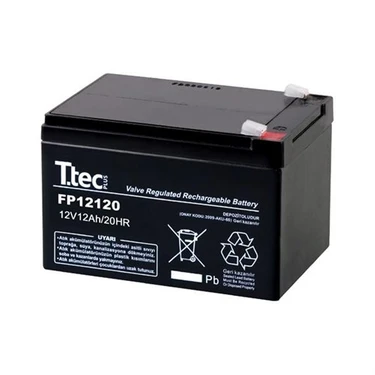 Ttec 12V 12Ah Bakımsız Kuru Akü 12 Volt Güç Kapasitesi ile Uzun Süreli