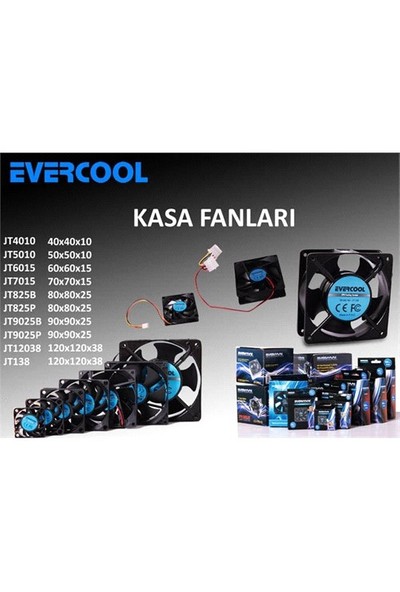 Evercool JT5010 50*50*10mm Kutulu Kasa Fanı