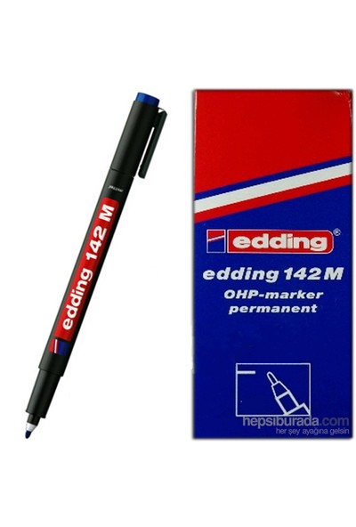 Edding Asetat Kalemi E-142M Siyah 10 Lu Ed14201