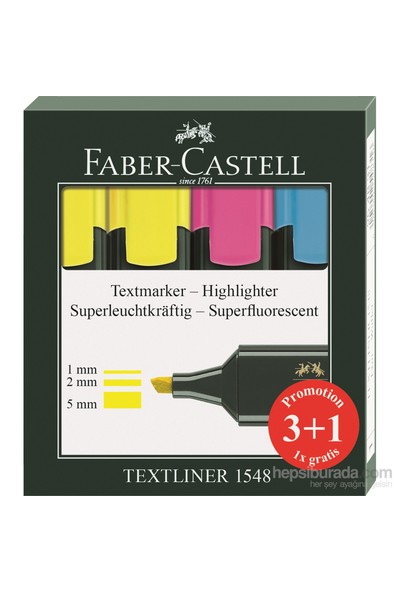 Faber-Castell Textliner Fosforlu Kalem 3+1