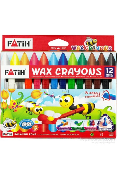 Fatih 12 Renk Jumbo Wax Crayon