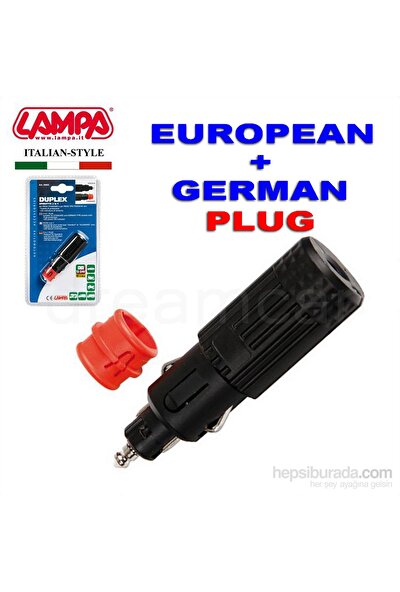 Lampa Duplex 2in1 Standart/Alman DIN Tipi Çakmak Fişi 39053