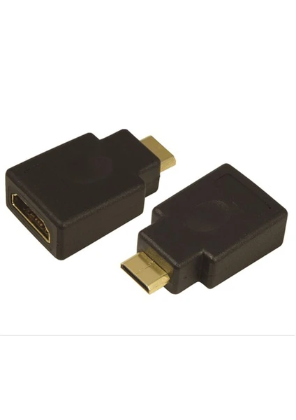 AH0009 Altın Kaplama HDMI Dişi - Mini HDMI Erkek Dönüştürücü Adaptör