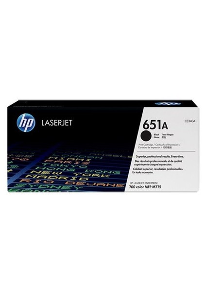 651A 13500 Sayfa Kapasiteli Siyah Toner CE340A