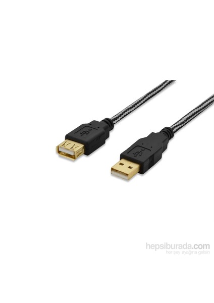 USB 2.0 3M Erkek-Dişi Altın Kaplama Uzatma Kablosu (ED-84190)