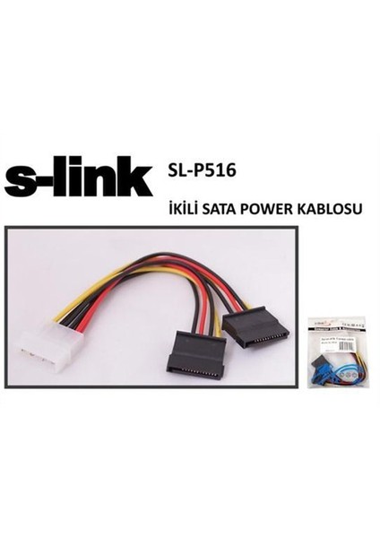 Sl-P516 Ikili Sata Power Kablo