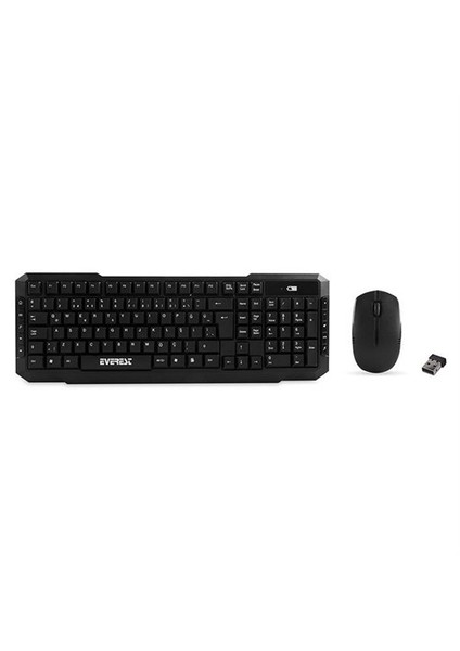 Km-510 Kablosuz Q Multimedia Klavye + Mouse Set Siyah