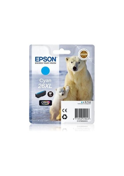 C13t26324020 Cyan-26Xl-Exprss Prm Xp-600, Xp-700,Xp-800 9,