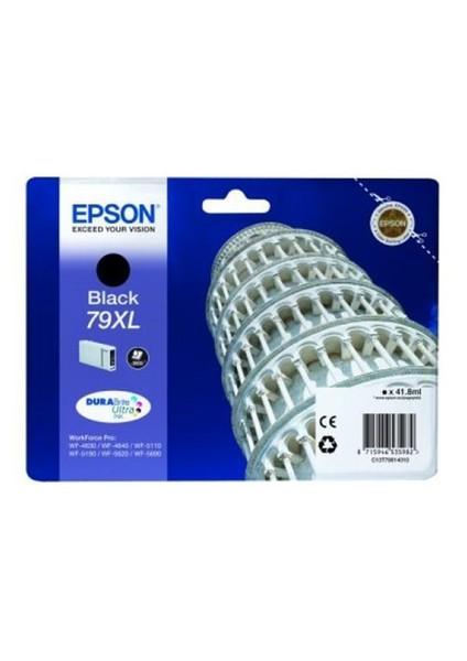 C13t79014010 Singlepack Black 79Xl Durabrite Ultra Ink