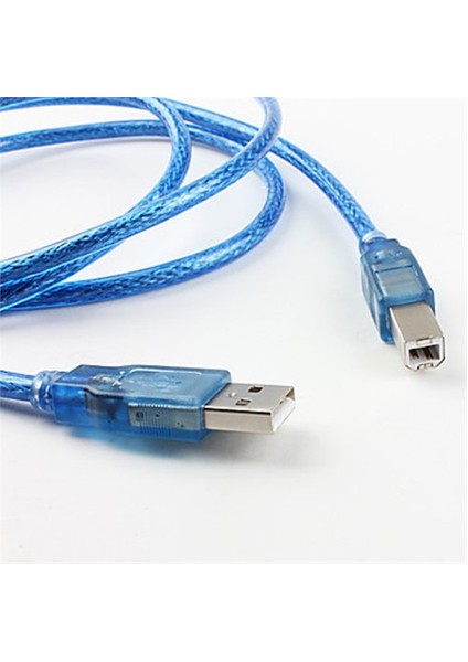 Usb 2.0 Gold Açık Mavi Yazıcı Printer Kablosu - 1,8M