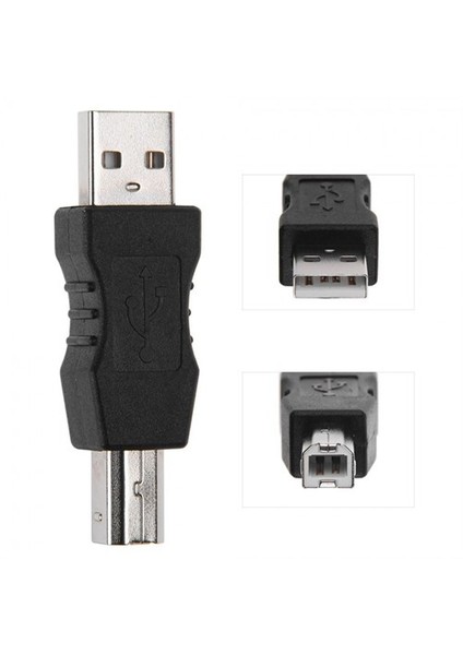 Usb Am-Bm Adapter Connector A Male To B Male Black