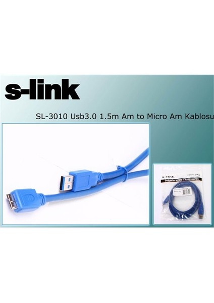 Sl-3010 Usb3.0 1.5M Am To Micro Am Kablosu