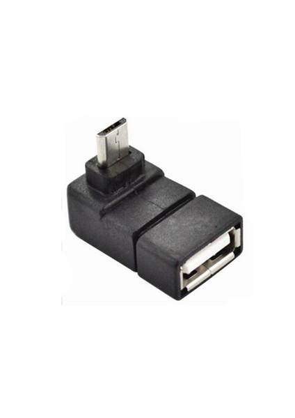 Usb 2.0 A Female To Micro 5 Pin 90 Degree Down Angled Male Plug Adapter Covertor