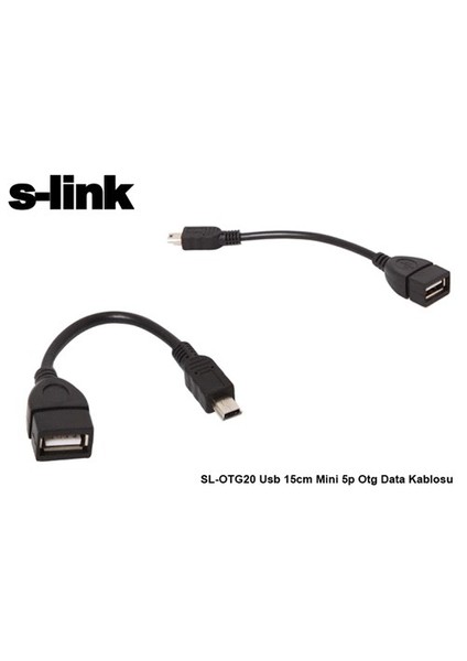 Sl-Otg20 Usb 15Cm Mini 5P Otg Data Kablosu