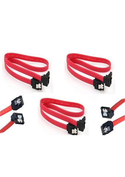 1.5" Serial Sata Ata Data 90Derece Aşağı/Düz Açılı Kablo 50Cm