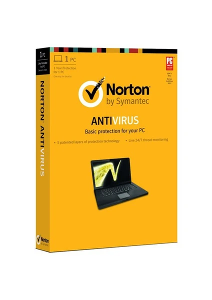 Norton Antivirüs 2013 1 Kullanıcı 1 Yıl