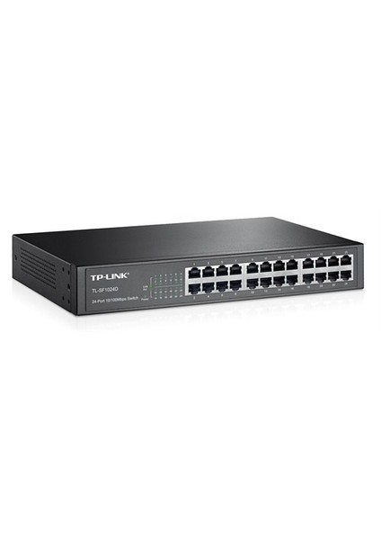 TL-SF1024D, 24-Port 10/100Mbps % 75 Enerji Tasarruflu 13" Çelik Kasa Switch