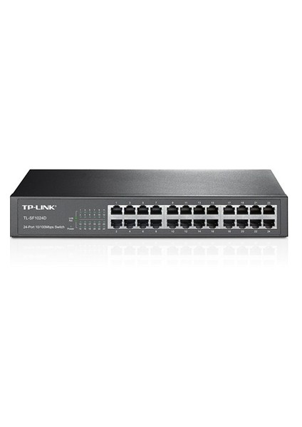 TL-SF1024D, 24-Port 10/100Mbps % 75 Enerji Tasarruflu 13" Çelik Kasa Switch