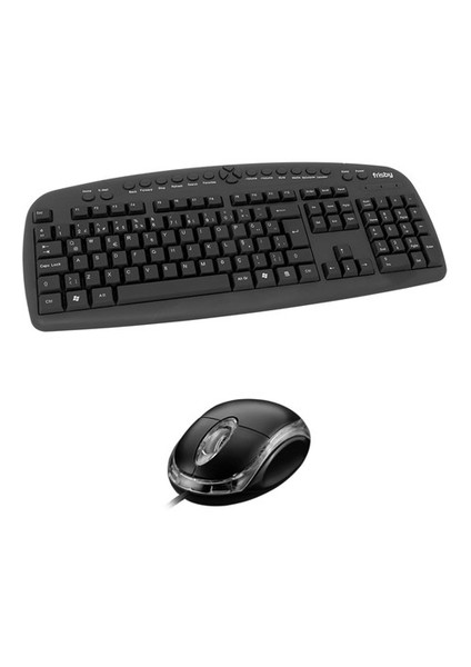 FK-144QP PS2 Klavye & USB Mouse Set