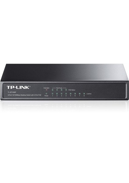 TL-SF1008P, 8-Port 10/100Mbps Tak ve Kullan dahili 4 Port POE Destekli Switch