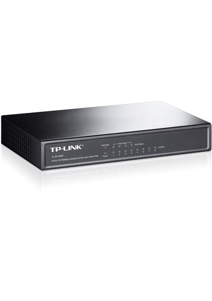 TL-SF1008P, 8-Port 10/100Mbps Tak ve Kullan dahili 4 Port POE Destekli Switch