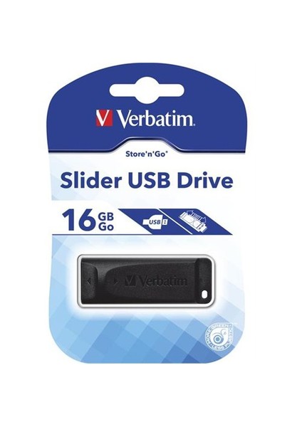 16GB Slider Siyah USB Bellek 98696