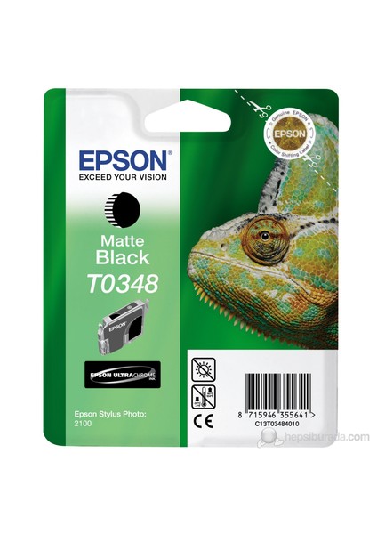 C13T034840 / T0348 Matte Black Kartuş